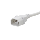 2m 4 Way Power Extension Block - C14 Plug to 4 x UK Sockets - White